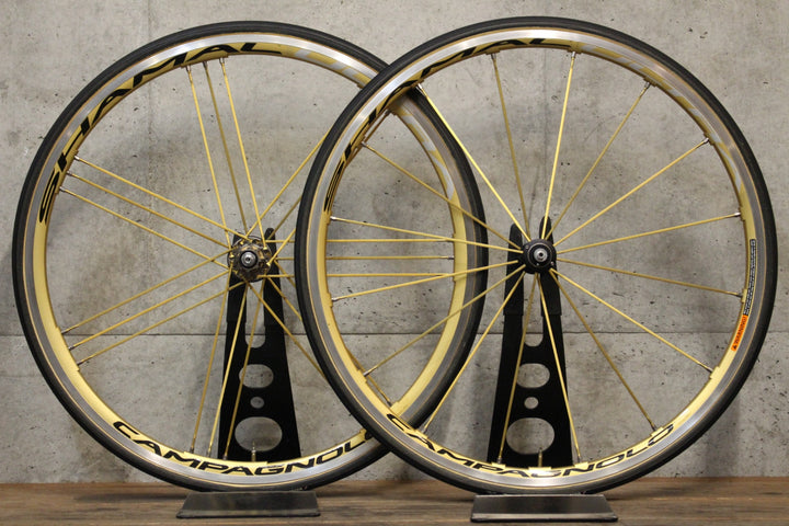 カンパニョーロ CAMPAGNOLO シャマルウルトラ ゴールド SHAMAL ULTRA GOLD アルミ チューブラー ホイールセット カンパ 11S/12S 【福岡店】