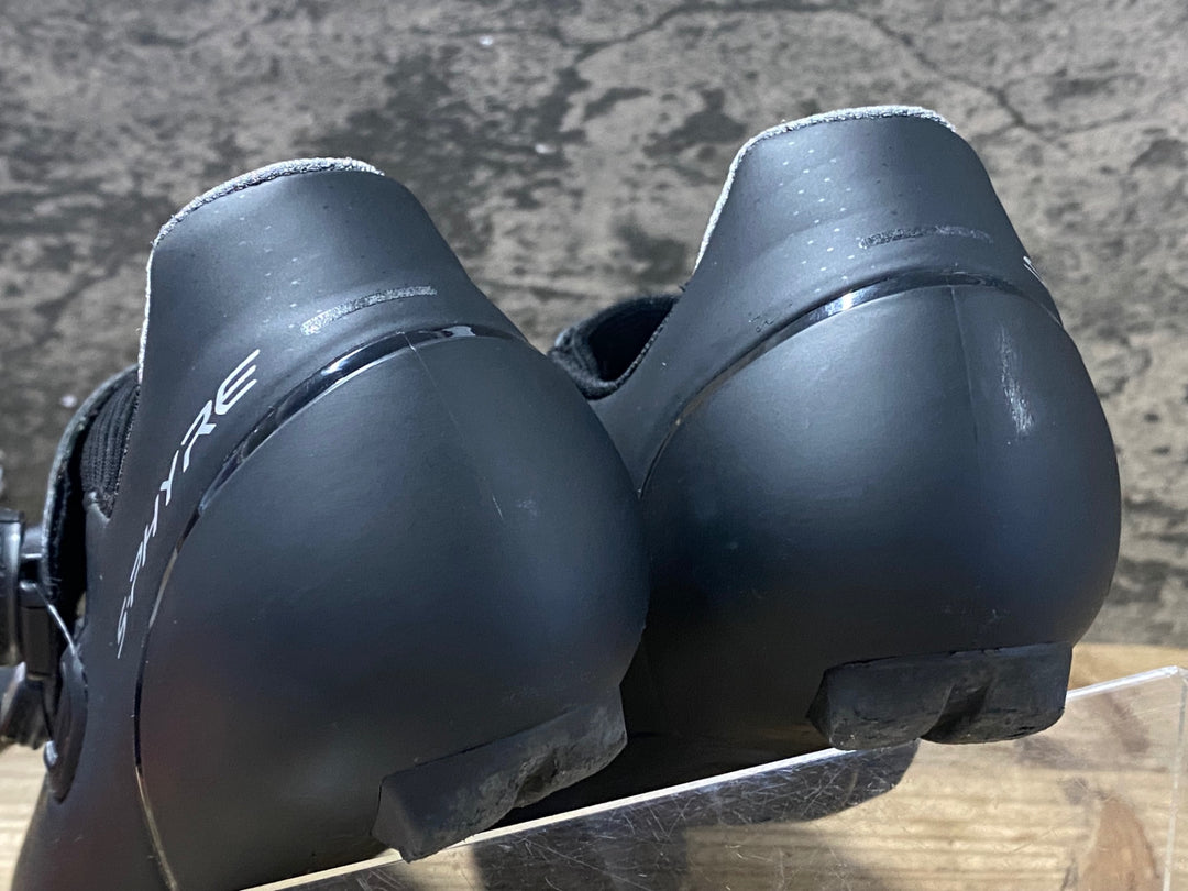 JR673 シマノ SHIMANO S-PHYRE SHRC901 WIDE EU41 黒 SPD-SL ビンディングシューズ スペア用ヒールパッド付き