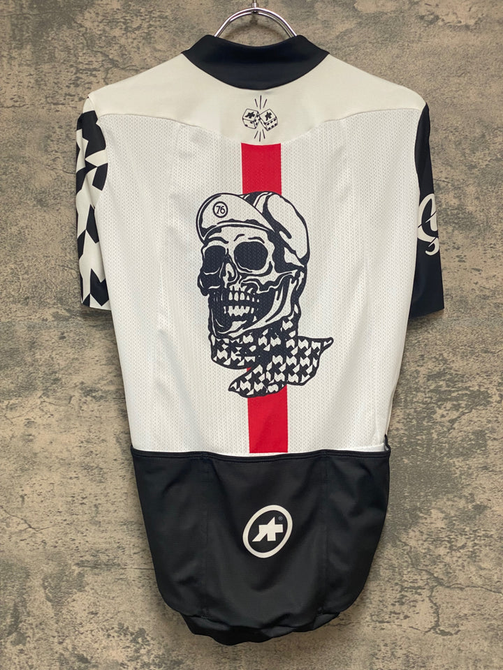 JK699 アソス assos Speed Club Jersey 半袖 サイクルジャージ 白 黒 S