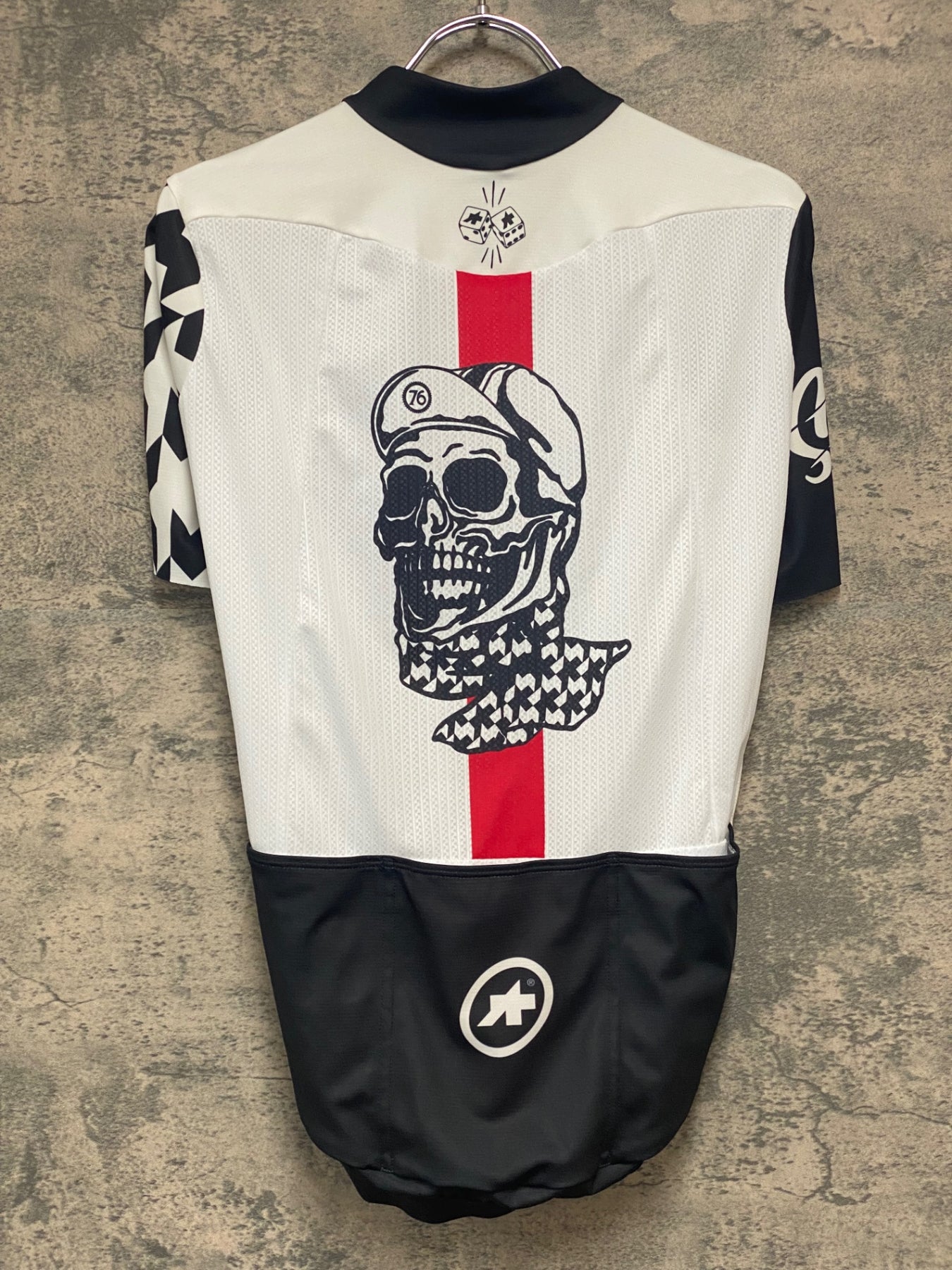 JK699 アソス assos Speed Club Jersey 半袖 サイクルジャージ 白 黒 S