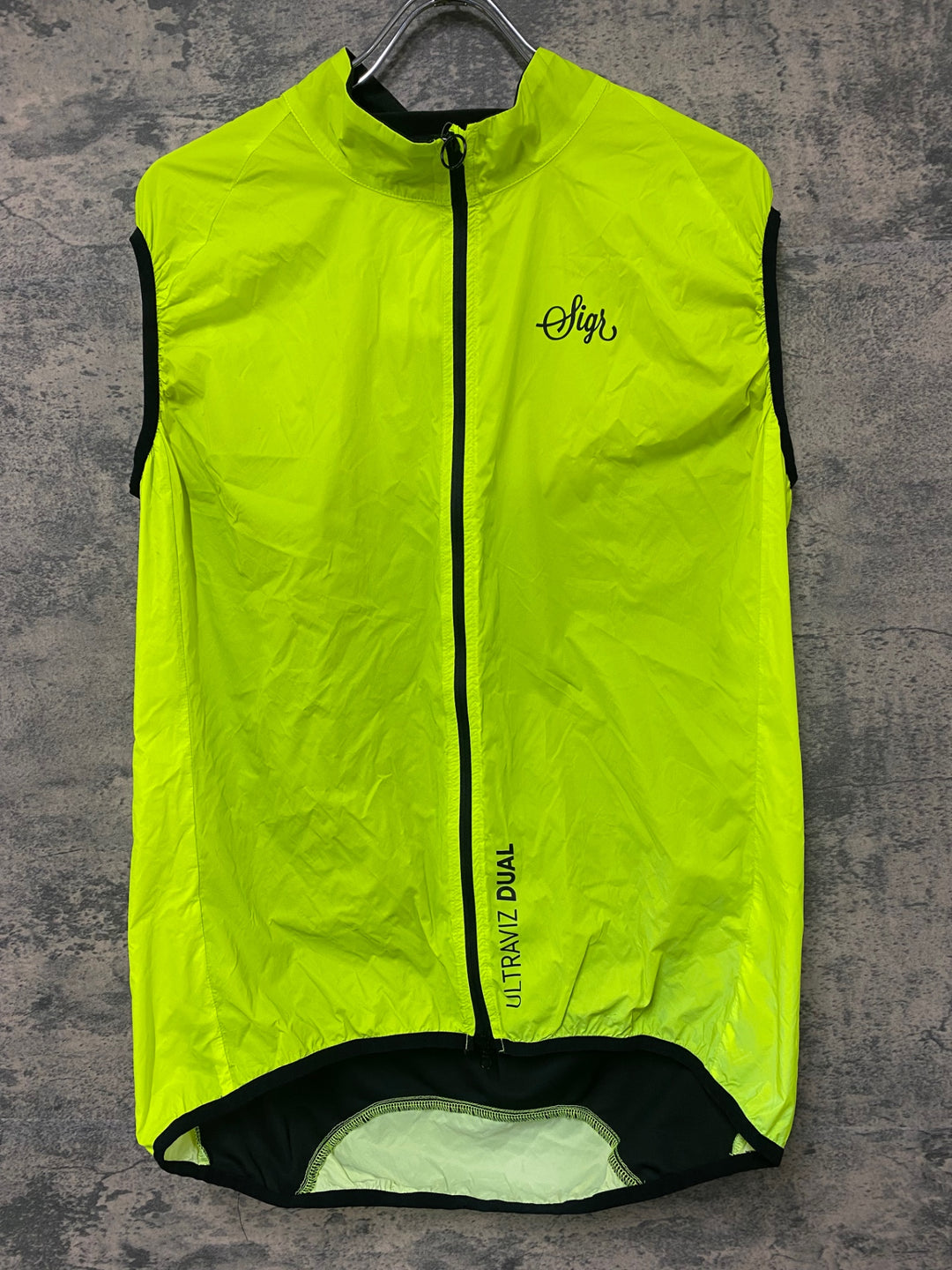 JI109 シーガー Sigr ジレ サイクルベスト ネオンイエロー 黒 XXL