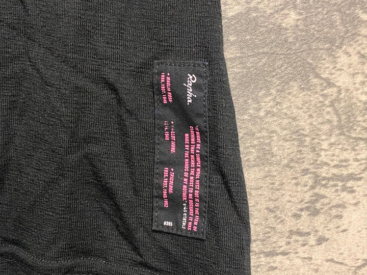 KO794 ラファ Rapha MEN'S MERINO BASE LAYER SHORT SLEEVE 半袖 ベースレイヤー 黒 S