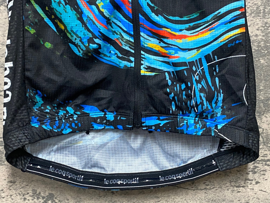 KI523 ルコックスポルティフ le coq sportif 半袖 サイクルジャージ 黒 S