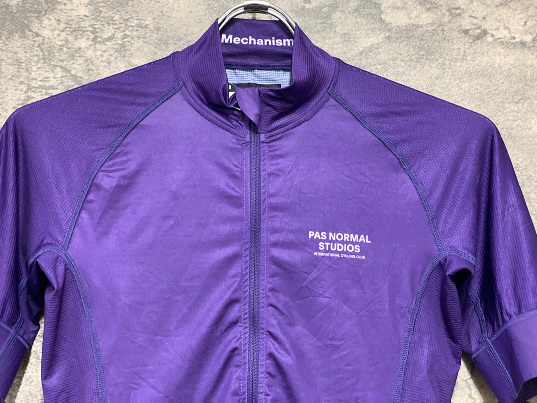 KJ287 パスノーマルスタジオ PAS NORMAL STUDIOS Men's Mechanism Jersey 半袖 サイクルジャージ 紫 S