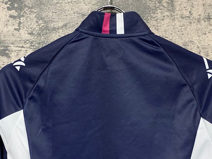 JT496 ルコックスポルティフ le coq sportif 長袖 サイクルジャージ 紺 M