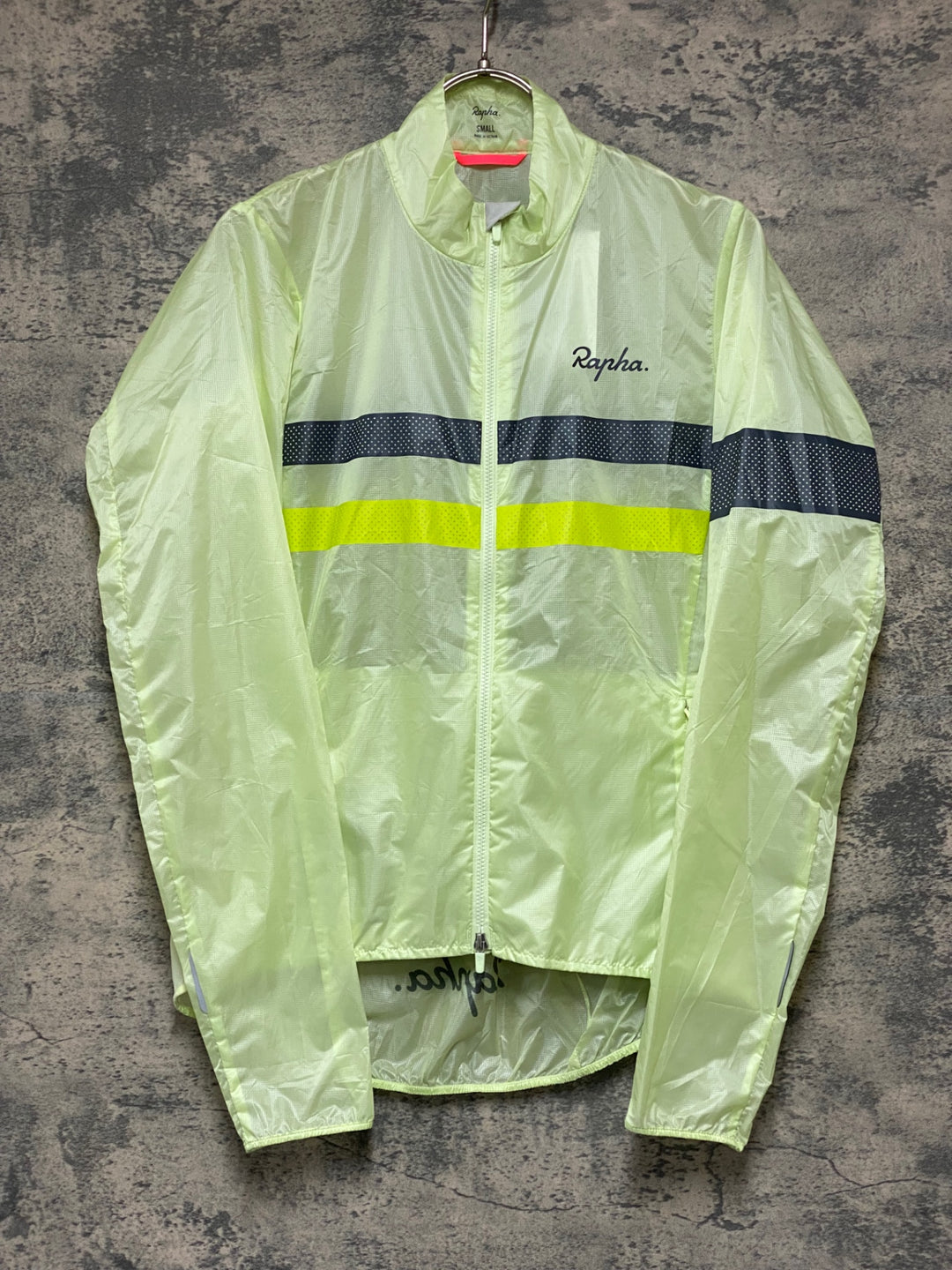 KG835 ラファ Rapha WOMEN’S BREVET WIND JACKET 長袖 ウインドブレイカー 黄緑 S レディース