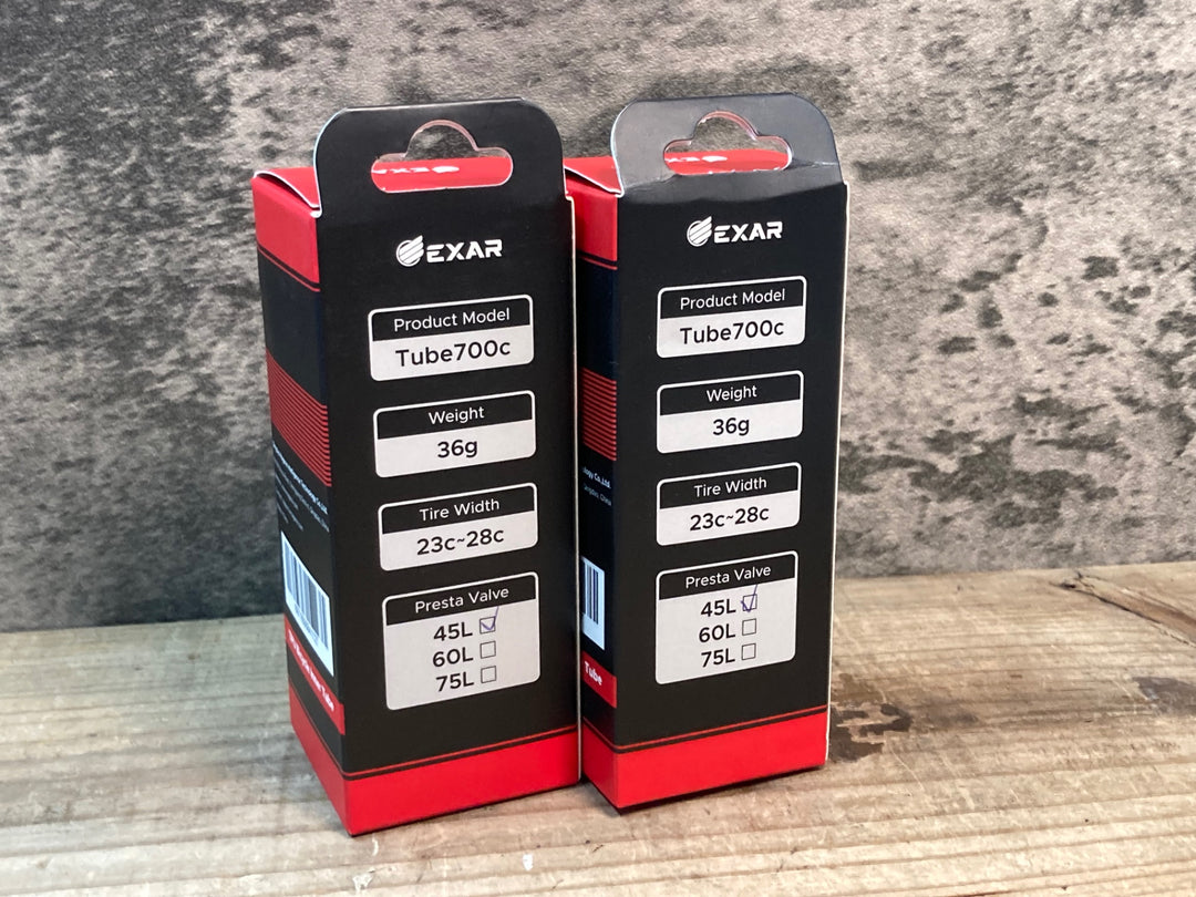 JB418 EXAR TPUチューブ 700C 23～28C バルブ長45mm セット
