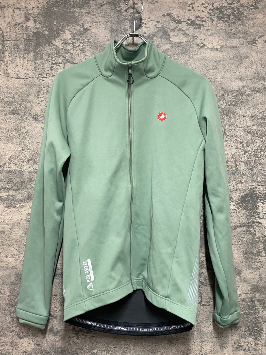 KP313 カステリ CASTELLI POLARTEC AirCore 長袖 サイクルジャケット ライトグリーン L 裏起毛