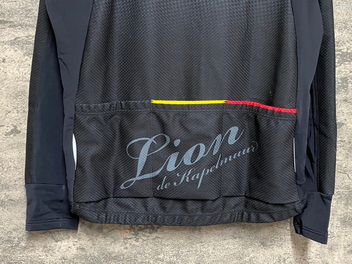 KA880 リオンドカペルミュール Lion de KAPELMUUR 長袖 サイクルジャージ 裏起毛 WL 黒千鳥