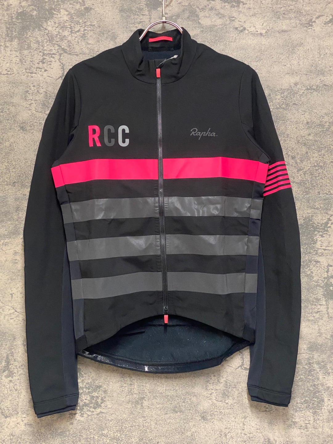 JP162 ラファ Rapha MEN'S RCC PRO TEAM TRAINING JACKET 長袖 サイクルジャケット 黒 M 裏起毛