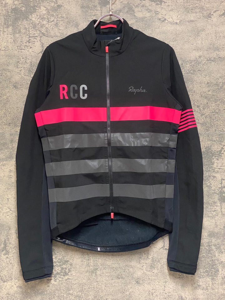 JP162 ラファ Rapha MEN'S RCC PRO TEAM TRAINING JACKET 長袖 サイクルジャケット 黒 M 裏起毛
