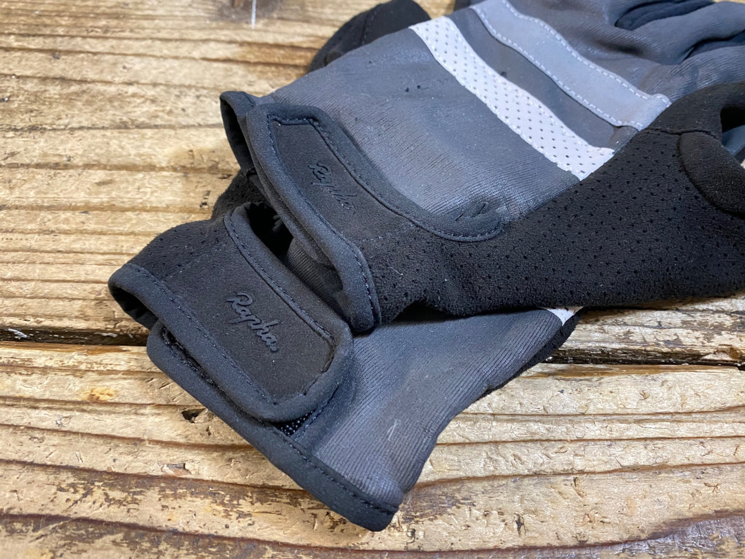 KG507 ラファ Rapha BREVET長指 グローブ グレー M 裏起毛 ※スレ、劣化