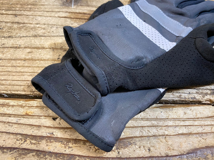 KG507 ラファ Rapha BREVET長指 グローブ グレー M 裏起毛 ※スレ、劣化