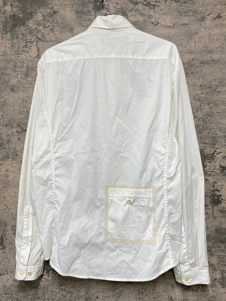KI185 ラファ Rapha LONG SLEEVE SHIRT 長袖 シャツ 白 M ※裾小穴