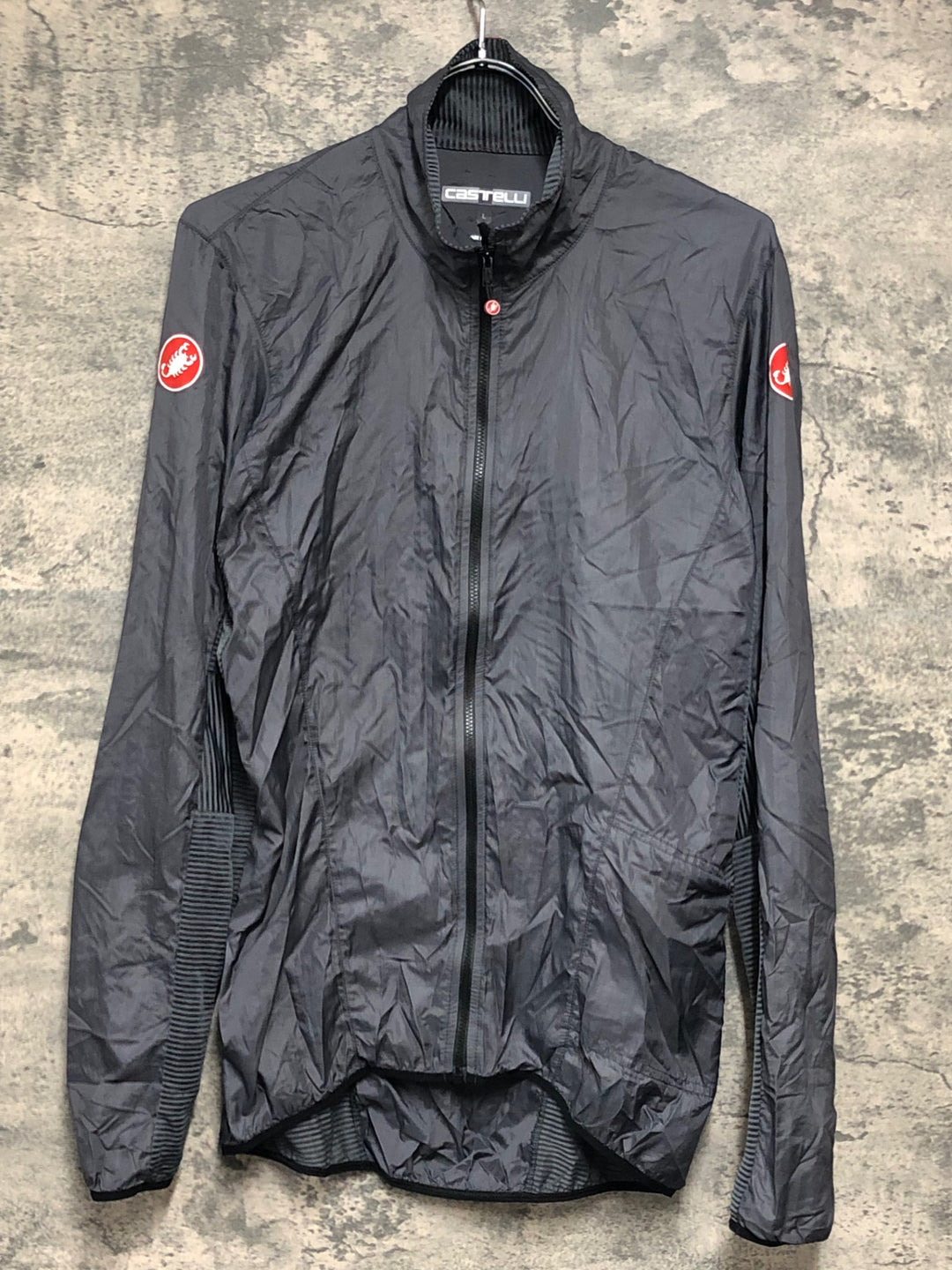KA349 カステリ CASTELLI 長袖 サイクルジャケット グレー L 裏起毛