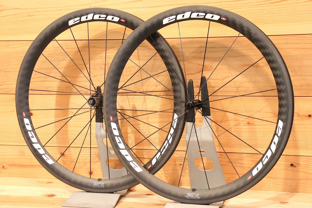 新品未使用品 エドコ EDCO AEROSPORT UMBRIAL LIGHT 45T カーボン チューブラー ホイールセット シマノ12/11S カンパ12/11S 26.7mm 【千葉店】