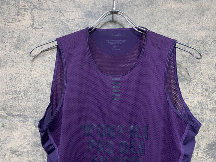 JH978 ラファ Rapha PRO TEAM BASE LAYER SLEEVELESS ベースレイヤー パープル M