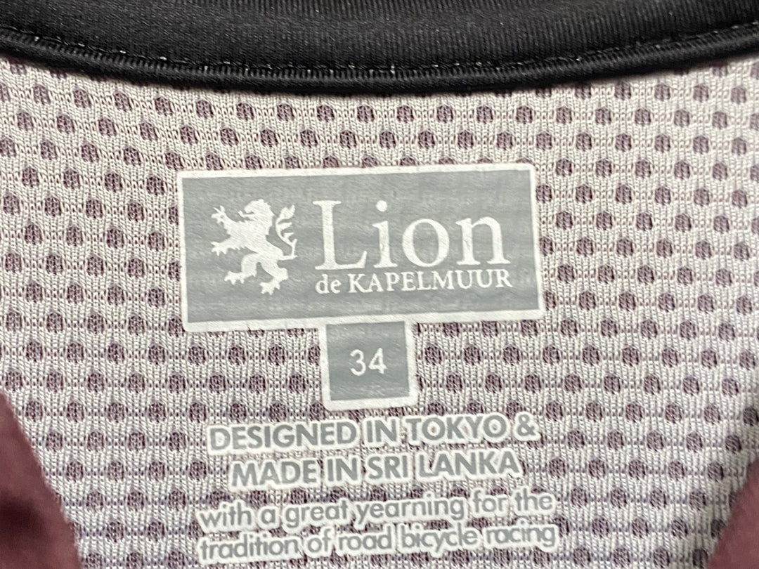 JM245 リオンドカペルミュール Lion de KAPELMUUR エアロ 半袖 サイクルジャージ バーガンディ レディース 34