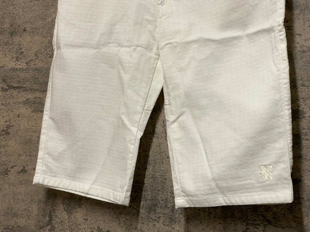 JO533 カペルミュール KAPELMUUR 児島デニム サイクルパンツ ハーフ 白 千鳥 XL 未使用