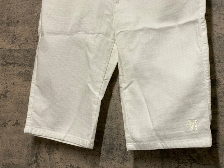 JO533 カペルミュール KAPELMUUR 児島デニム サイクルパンツ ハーフ 白 千鳥 XL 未使用