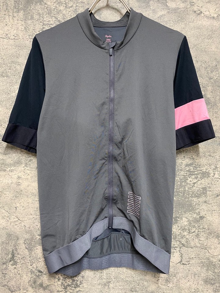JM811 ラファ Rapha PRO TEAM TRAINING JERSEY 半袖 サイクルジャージ 黒 グレー L