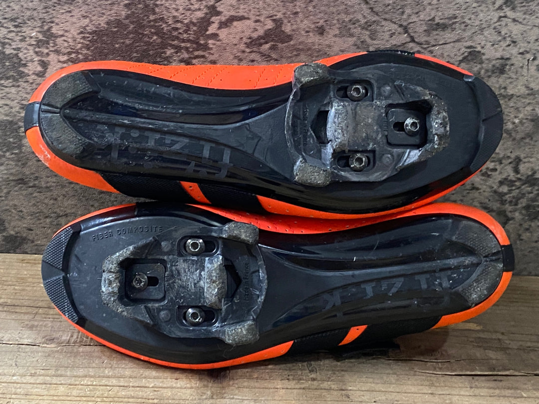 KJ156 フィジーク fizik TEMPO R5 POWERSTRAP SHOES ビンディングシューズ オレンジ EU42 3穴