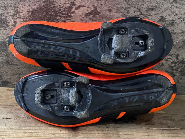 KJ156 フィジーク fizik TEMPO R5 POWERSTRAP SHOES ビンディングシューズ オレンジ EU42 3穴