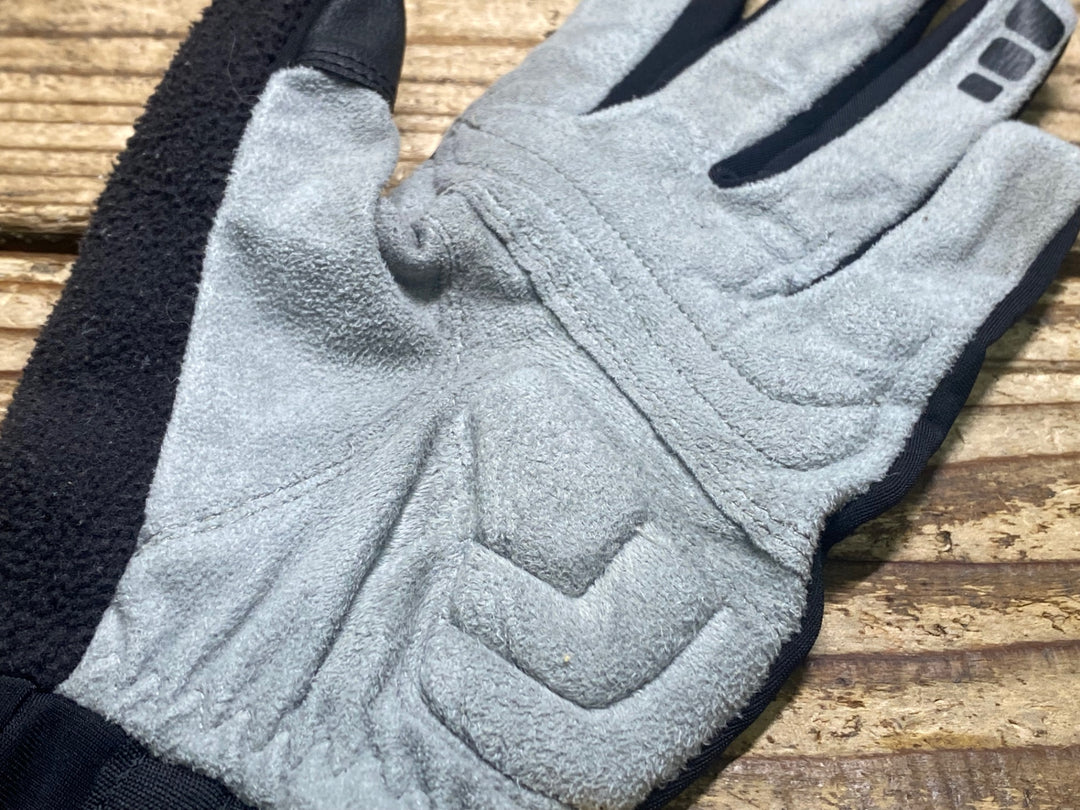 JK232 パールイズミ PEARL iZUMi 長指 グローブ 黒 グレー 裏起毛 ※サイズ不明、タグカット