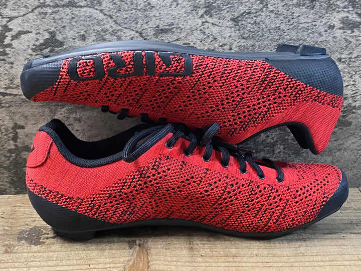 KD175 ジロ GIRO EMPIRE E70 KNIT ビンディングシューズ シューレース 赤 SPD-SL EU44