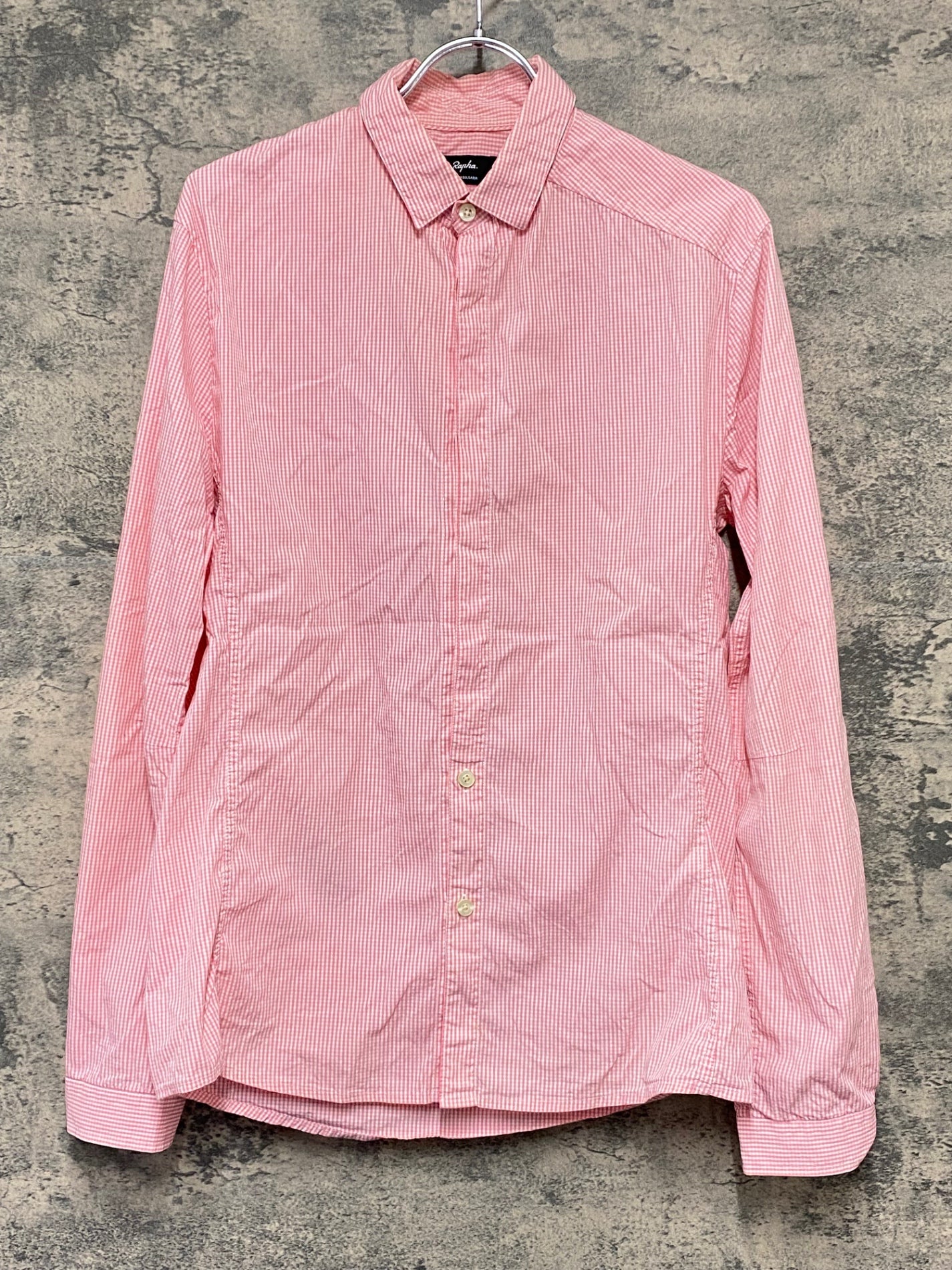 KI178 ラファ Rapha GINGHAM LONG SLEEVE SHIRT 長袖 シャツ ピンク