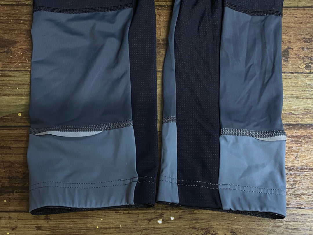 KB612 カフェドシクリステ Cafe du Cycliste ADRIENNE MAN ビブニッカー 黒 グレー S 裏起毛