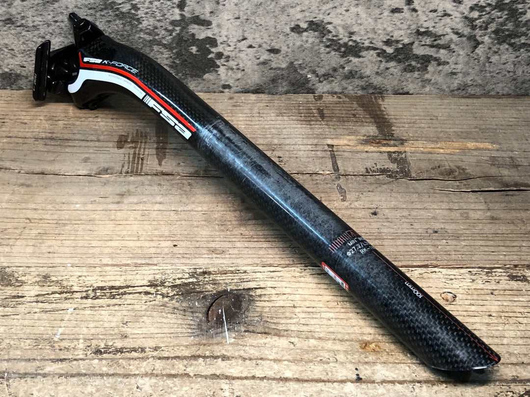 JK135 FSA K-FORCE カーボン シートポスト 黒 350mm Φ27.2