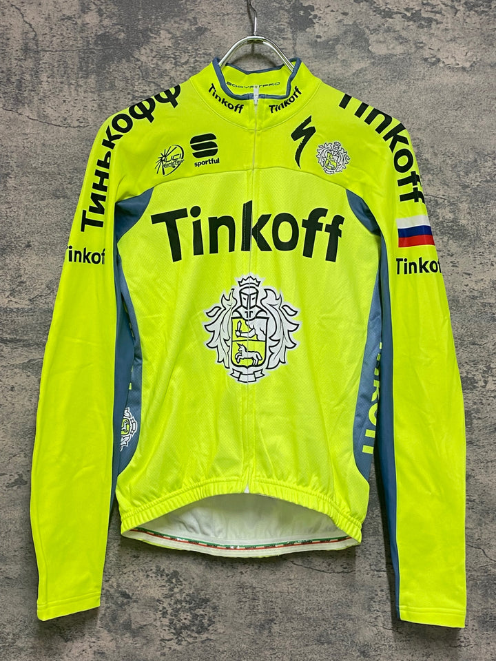 KJ867 スポーツフル sportful 裏起毛 長袖 サイクルジャージ 黄 M TINKOFF
