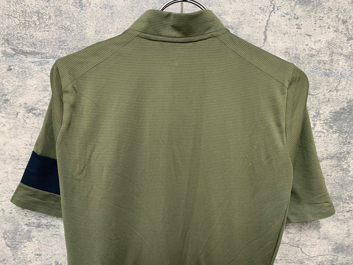 KB061 ラファ Rapha CLASSIC FLYWEIGHT JERSEY 半袖 サイクルジャージ オリーブ S ※ゴム伸び