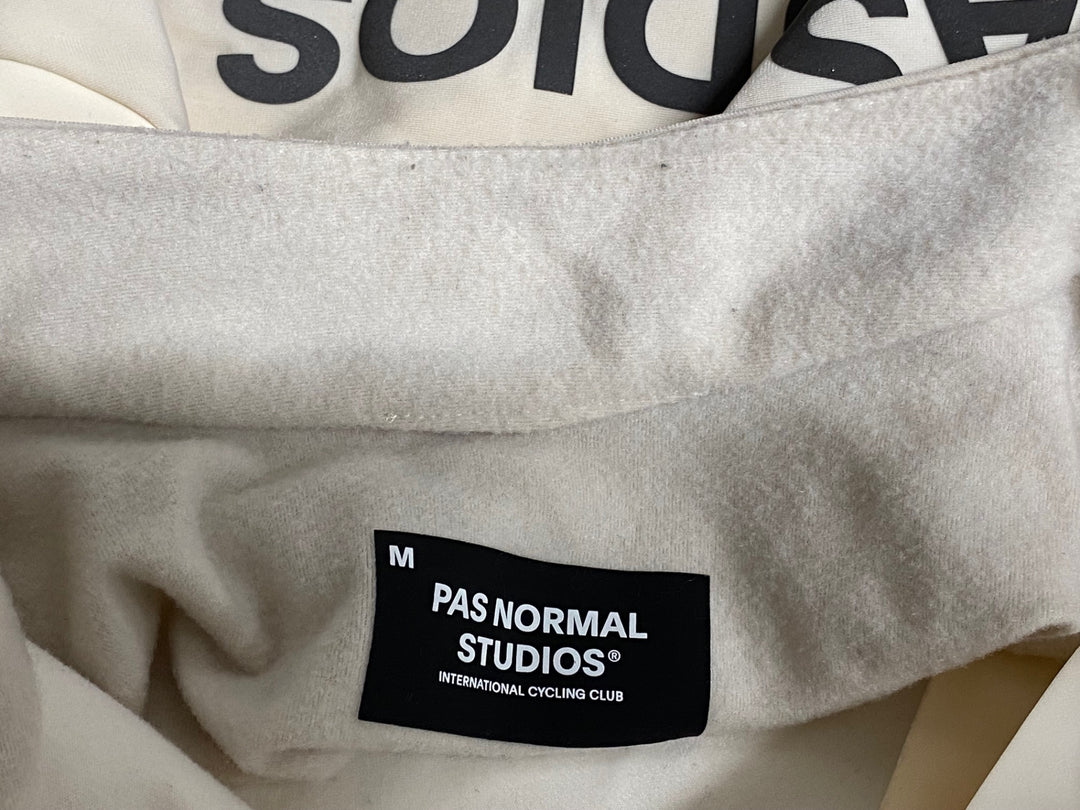 KA556 パスノーマルスタジオ PAS NORMAL STUDIOS MECHANISM THERMAL LONG SLEEVE JERSEY 長袖 サイクルジャージ 白 M 裏起毛 ※汚れ