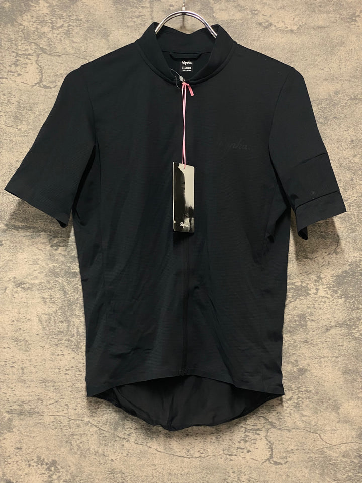 JE213 ラファ Rapha FLYWEIGHT JERSEY 半袖 サイクルジャージ ブラック XS