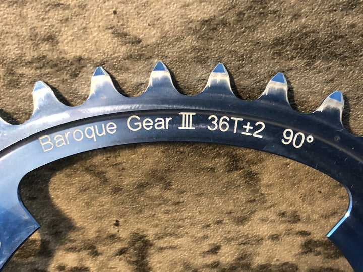 JU710 スミス SMITH Baroque Gear Ⅲ チェーンリング 青 36T±2 90°