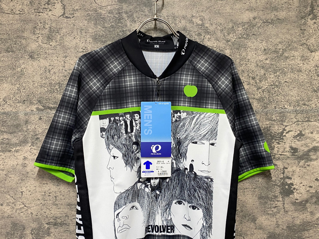 KA648 パールイズミ PEARL iZUMi 半袖 サイクルジャージ 黒 白 総柄 XL