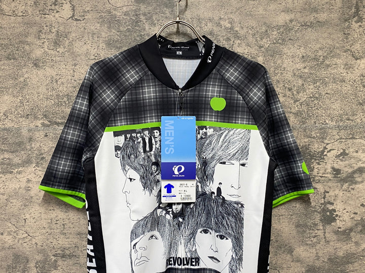 KA648 パールイズミ PEARL iZUMi 半袖 サイクルジャージ 黒 白 総柄 XL