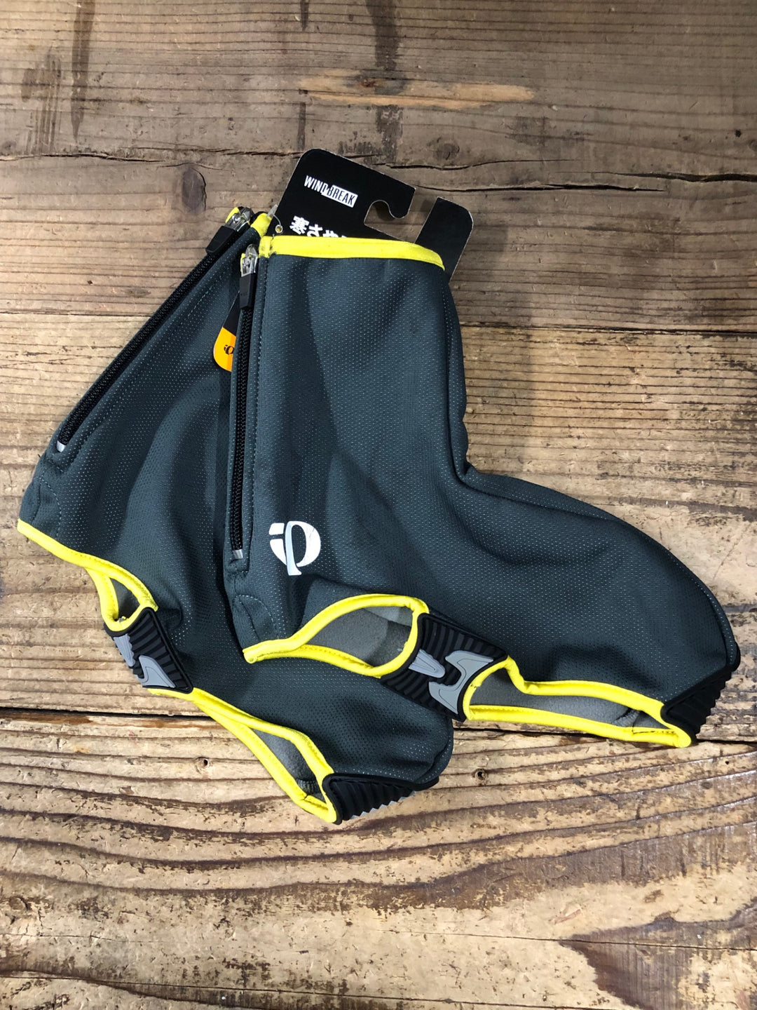 KQ292 パールイズミ PEARL iZUMi シューズカバー M 黄 WINDBREAK 未使用品