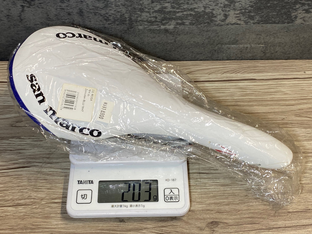 JQ177 サンマルコ san marco Zoncolan サドル 白青 DE ROSA