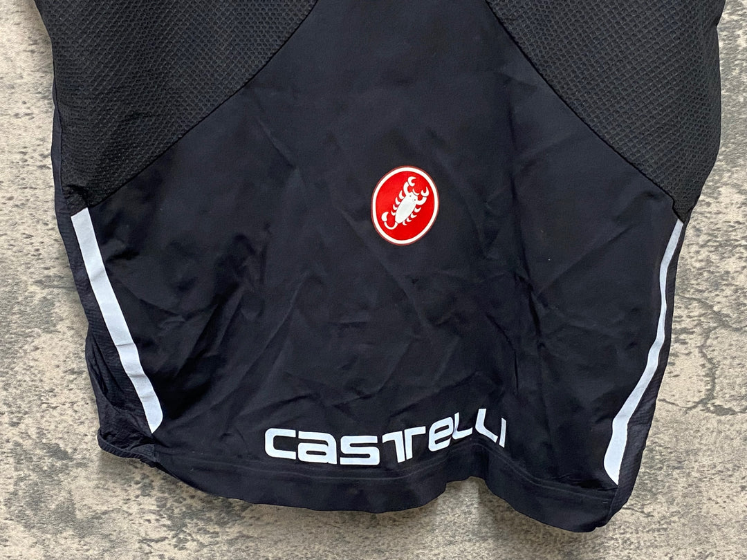 KB213 カステリ CASTELLI ROSSO CORSA サイクルベスト ジレ グレー XL ※ロゴ劣化