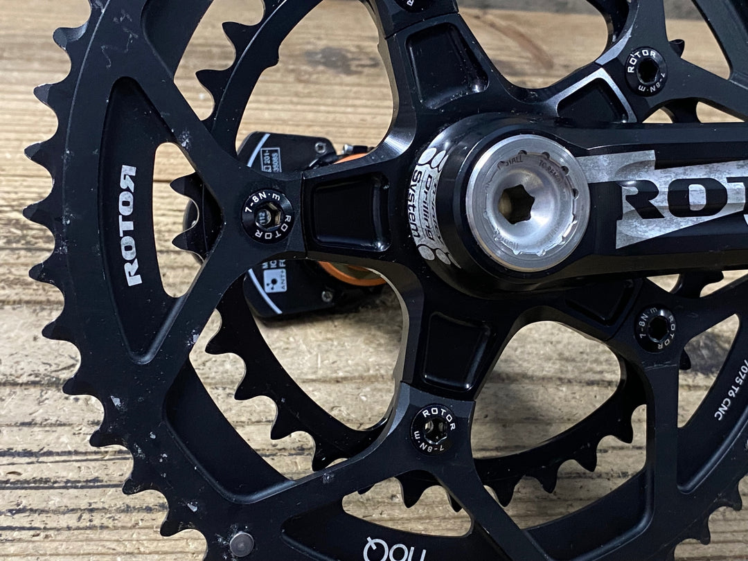 JN398 ローター ROTOR 3D+ POWER パワーメーター クランクセット 52/36T 172.5mm 片側計測