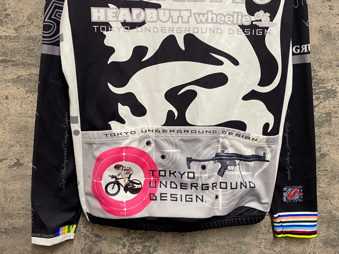 JR192 パンダーニ pandani 長袖サイクルジャージ 黒 M 裏起毛