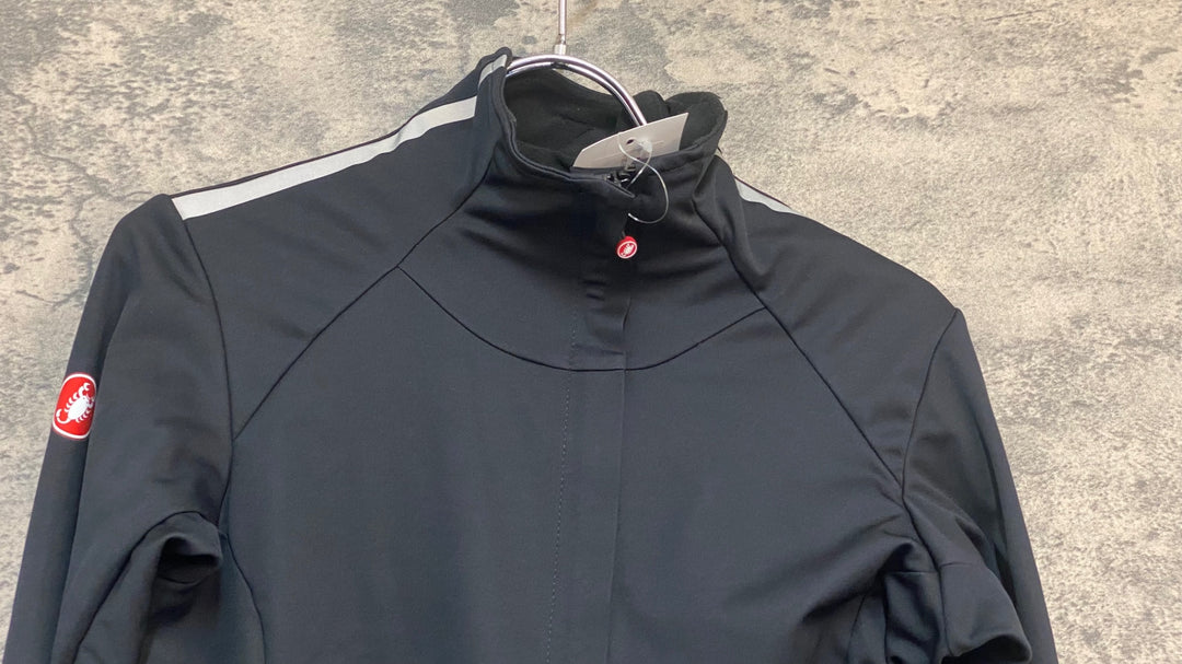 KL522 カステリ CASTELLI ROSSOCORSA 長袖 サイクルジャケット 黒 S 裏起毛