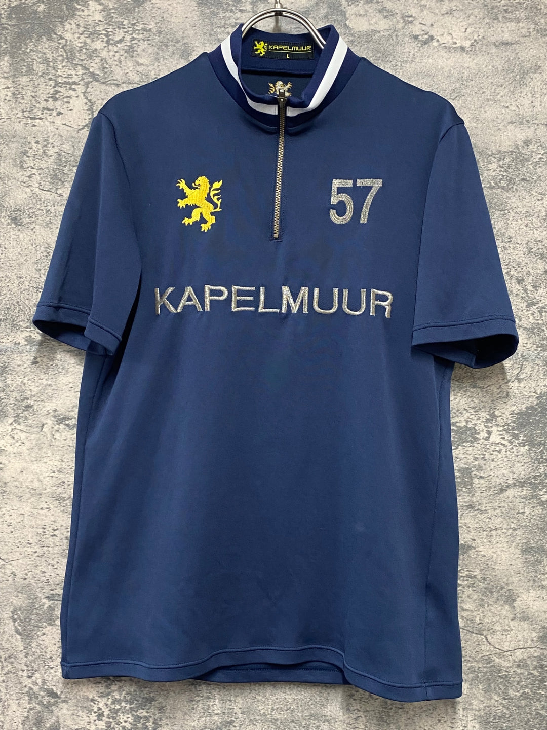 KF527 カペルミュール KAPELMUUR 半袖 サイクルジャージ 紺 L ハーフジップ