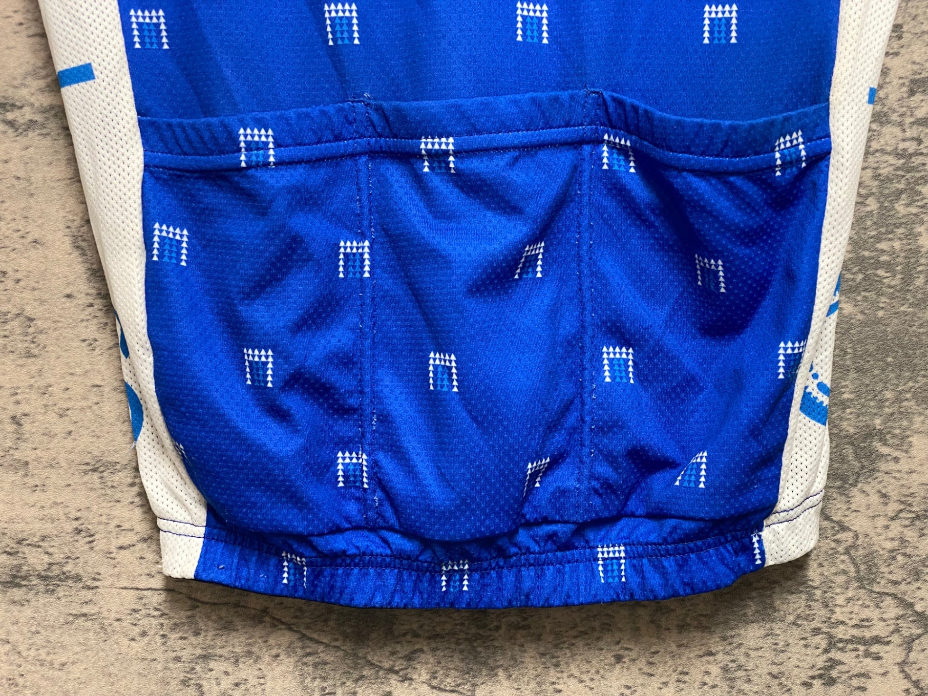 JQ518 ケイデンス Cadence RACE FIT 半袖サイクルジャージ 青白 XS