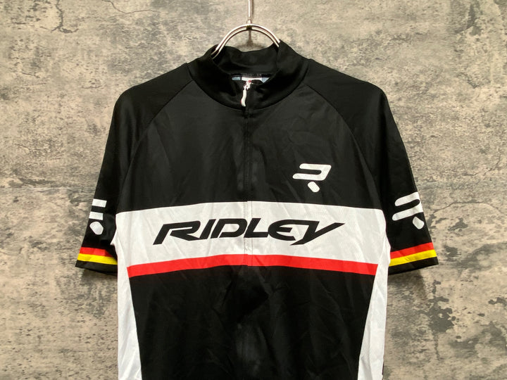 KF469 モア MOA 半袖 サイクルジャージ 黒 白 M RIDLEY