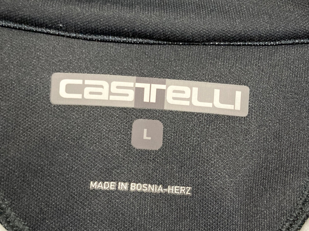KG452 カステリ CASTELLI 長袖 サイクルジャージ グレー L 裏起毛