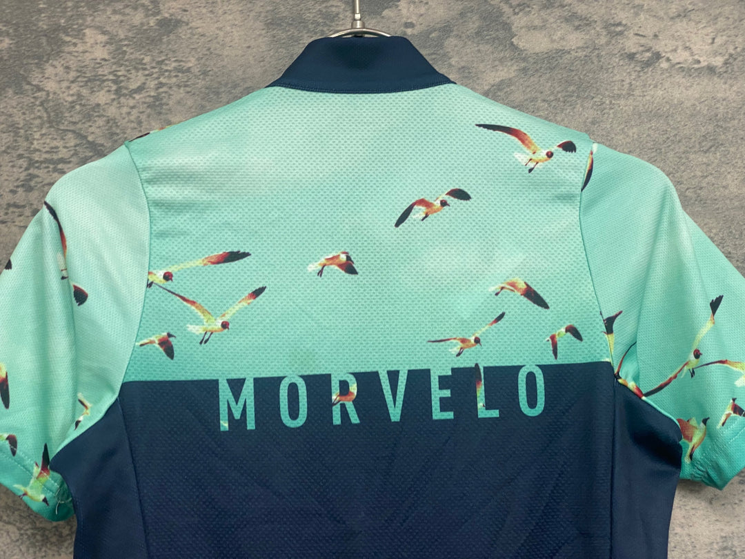 JN225 モルベロ MORVELO 半袖 サイクルジャージ 紺 緑 S